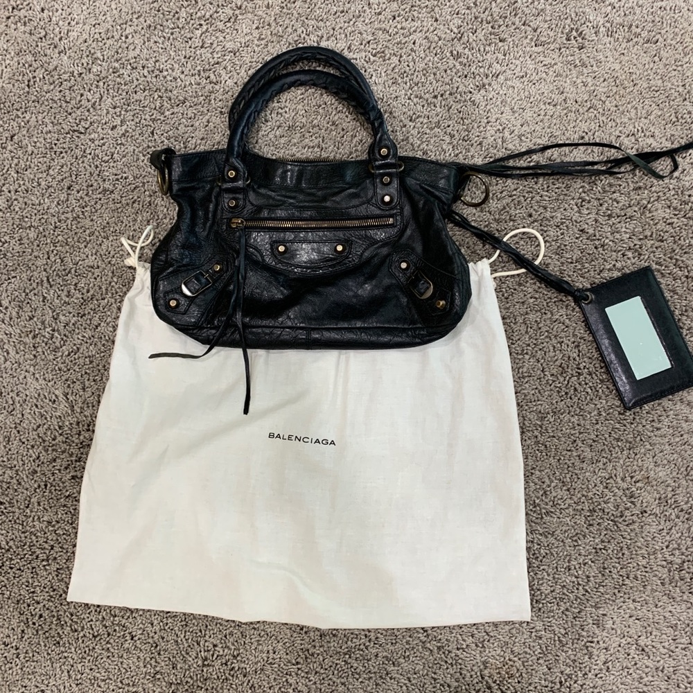 Authentic Balenciaga motocross classic Bag